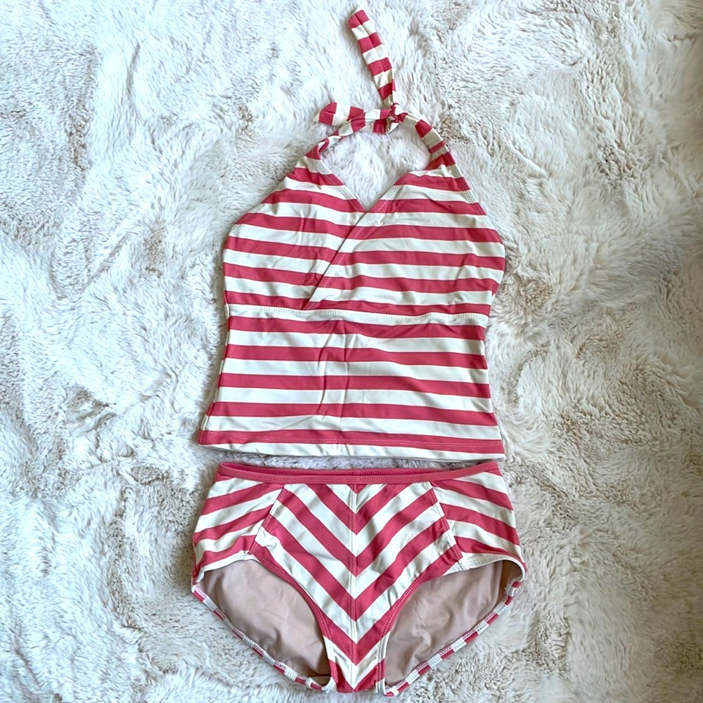 Tea Collection halter striped tankini bathing suit - 2pc - size 12